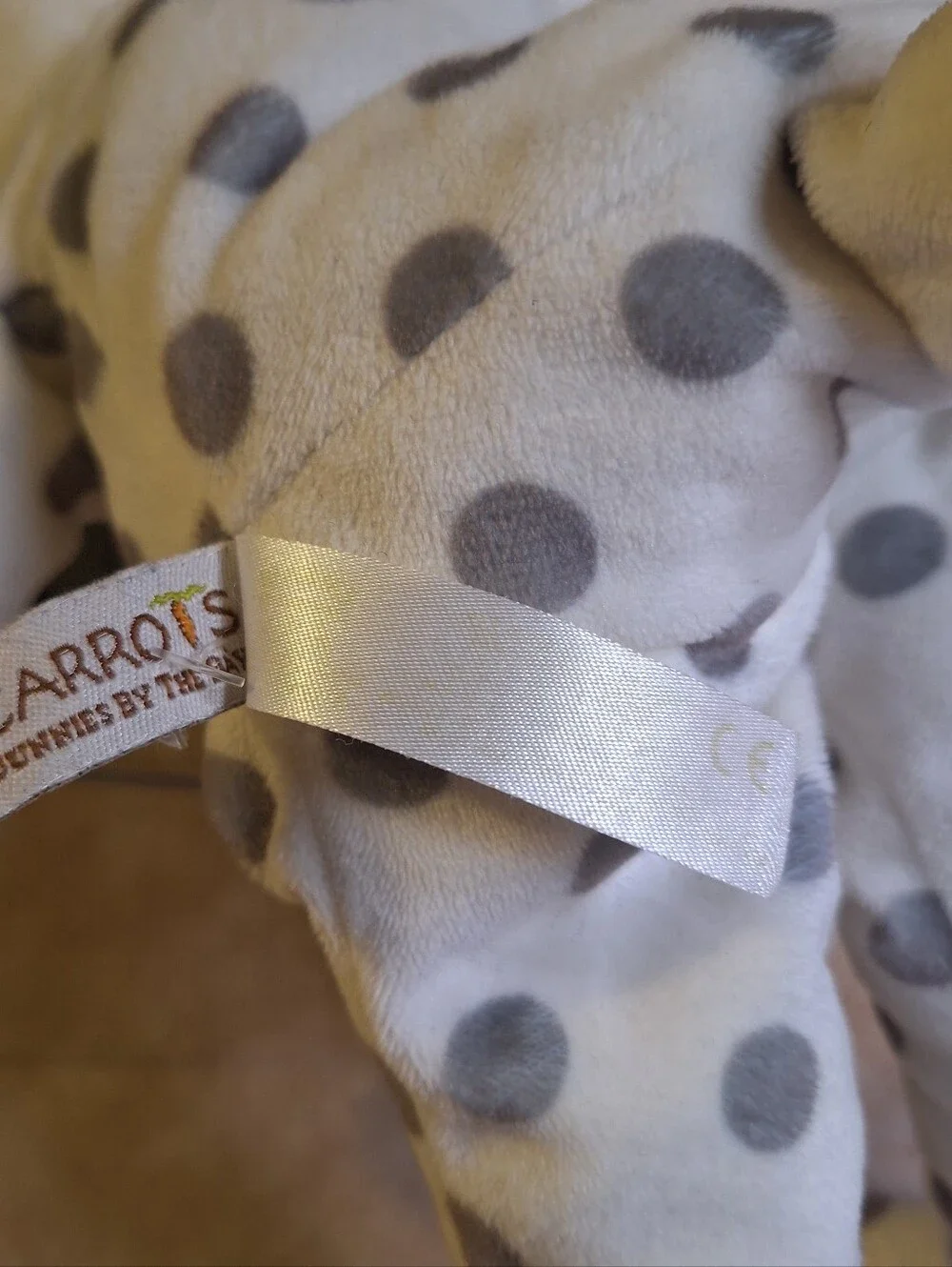Bunnies By The Bay Big Bloom Buddy 14” Stuffed Plush Baby Toy Polka Dots Stripes